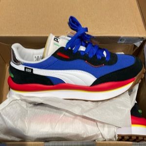 Puma Rider Game On Sneaker (Dazzling Blue Black High-Risk Red)
